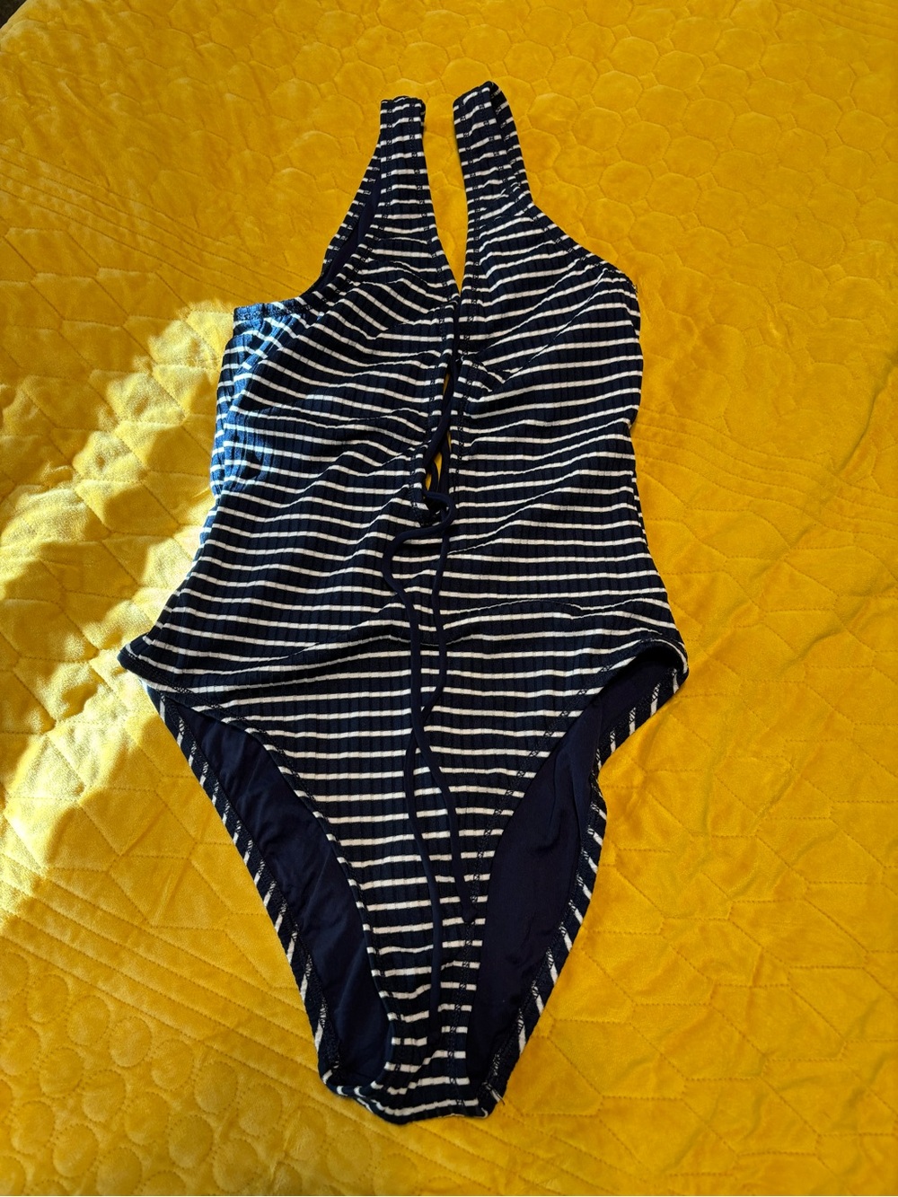 Robin Piccone Navy Swim Skirt with Lace Trim#9